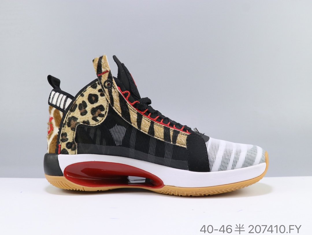 Air Jordan XXXIV PF Cheetah Print Black Yellow